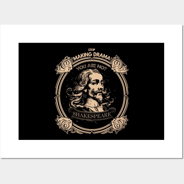 Shakespeare bookish literature poet Wall Art by OutfittersAve